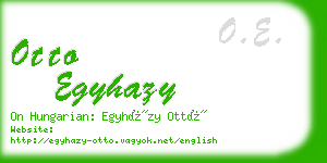 otto egyhazy business card